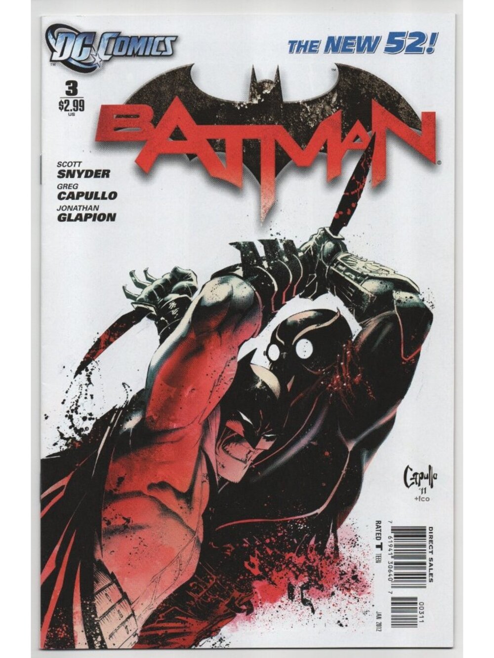 Batman 3 DC Comics 2012 VF 8.0 New 52 1st Court of Owls Cameo Snyder Capullo